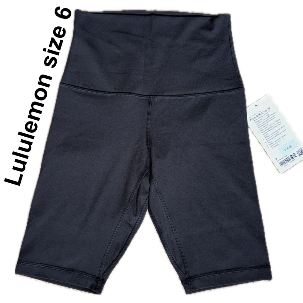 Lululemon Align Super High Rise Short. 10" inseam. Black. Size 6. NWT.